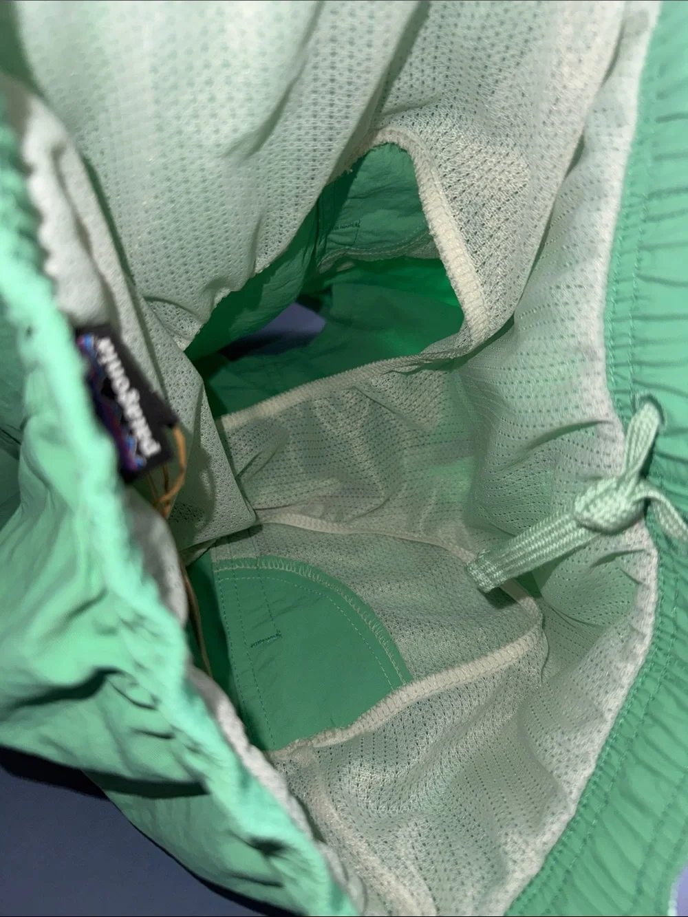 Patagonia Kids Mint Green Swim Shorts